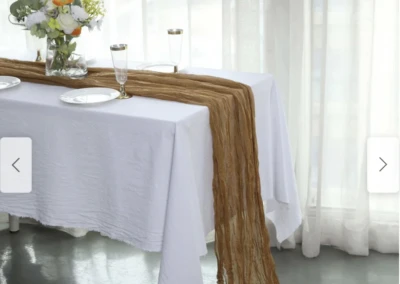 Taupe table runners